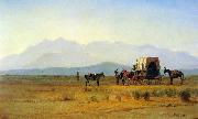 Albert Bierstadt Surveyor's Wagon in the Rockies Norge oil painting reproduction